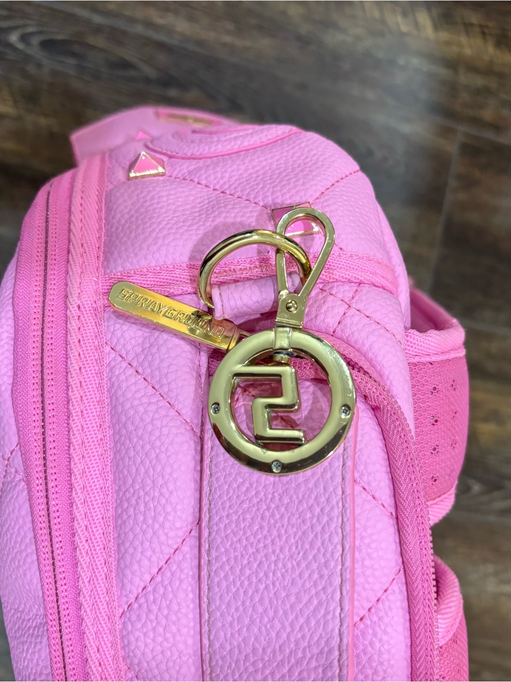 Authentic SprayGround pink Quilted Studded Backpack - Spraygroynd - Picture 5 of 11